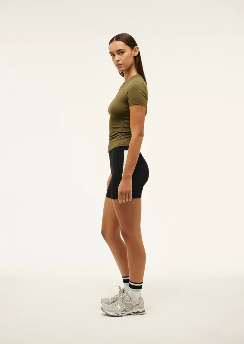 Foundation short sleeve tee in khaki