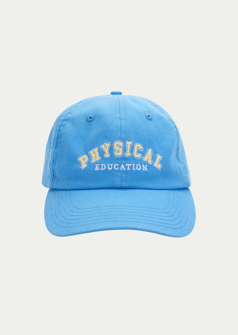 Physical cap in washed cornflower blue