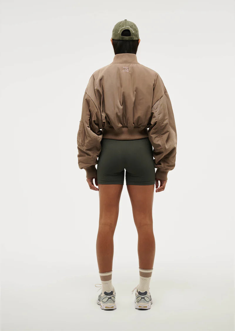Captivate bomber in taupe