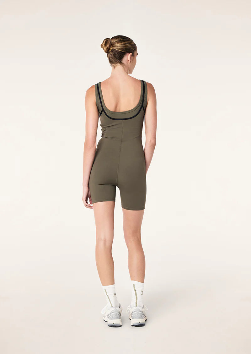 Forward one piece in khaki